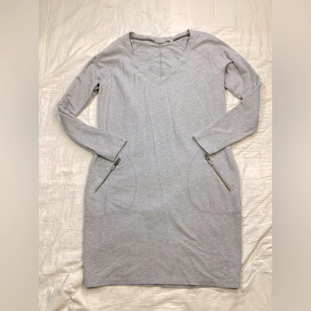 Athleta Enchanted Sweatshirt Dress Gray Medium - Picture 1 of 7